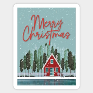 Christmas House - Merry Christmas Sticker